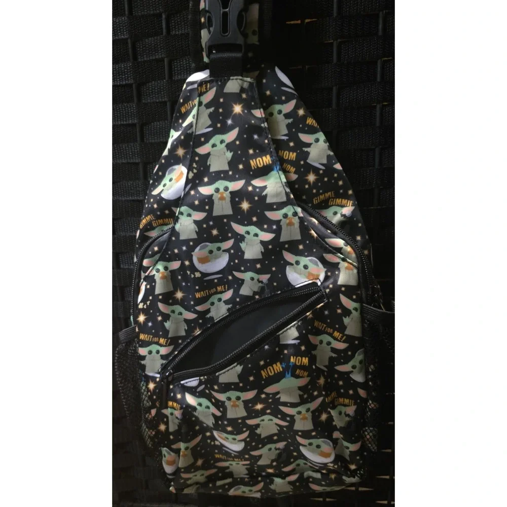 Grogu Baby Yoda Crossbody Sling Backpack Star Wars The Mandalorian Unique Custom